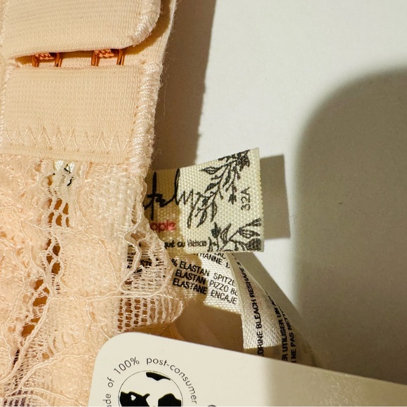 Free People Spring Fling Lace & Jacquard Underwire Bra Radient Orchid Combo 32A - Picture 12 of 12